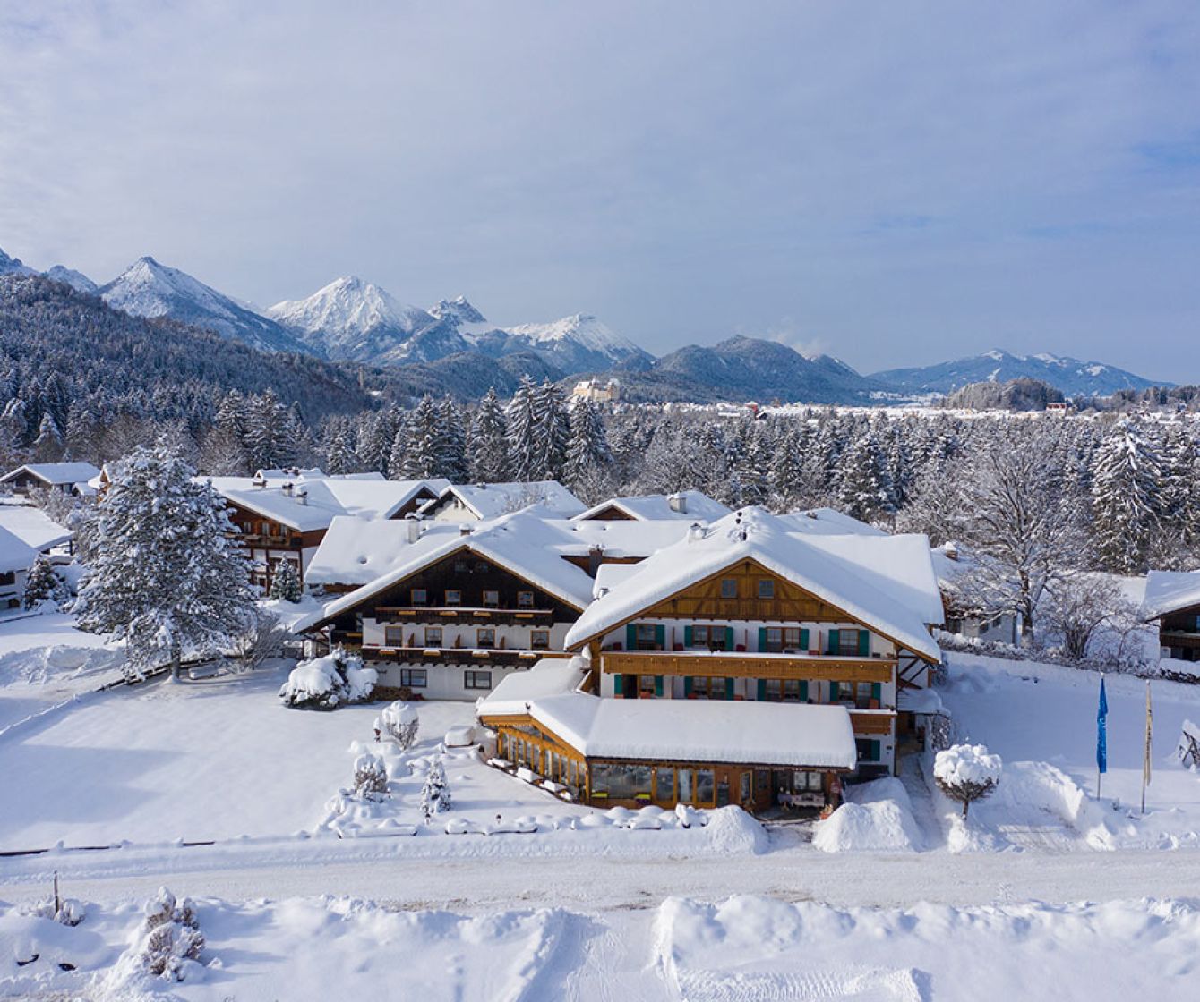 Drohnenaufnahme im Winter